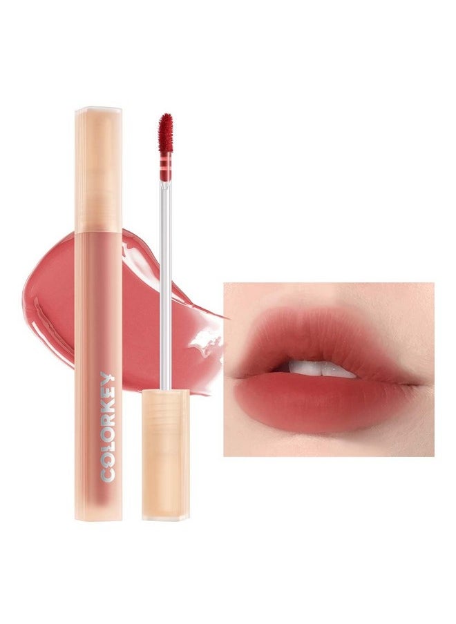 COLORKEY COLORKEY Soft Matte Water Lip Tint, Matte Finishs, Long-Lasting, Moist Fit Without Stickiness, Moisturized, Waterproof, Liquid Lipstick, Nude lip color (P307 Aquatic Flowers)  - Image 1