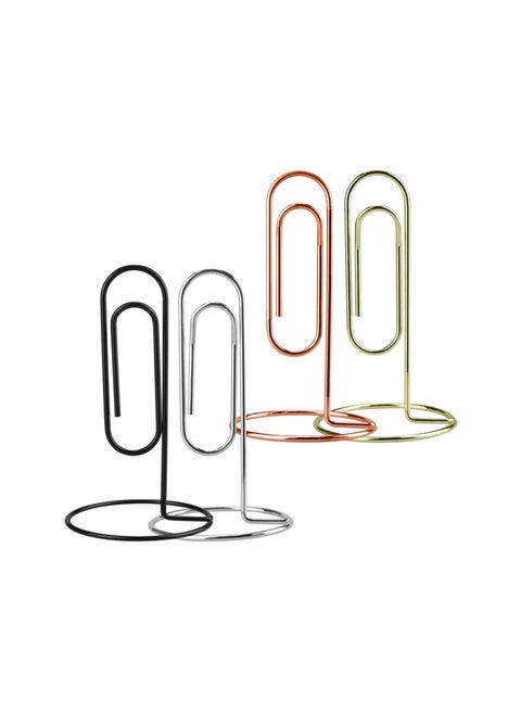 4Pcs Desktop Memo Holder, Place Card Holder, Office Stand Memo Holders, Photo Clip Holder Stand, Table Number Holder Place Card Paper Menu Stand (4 color)
