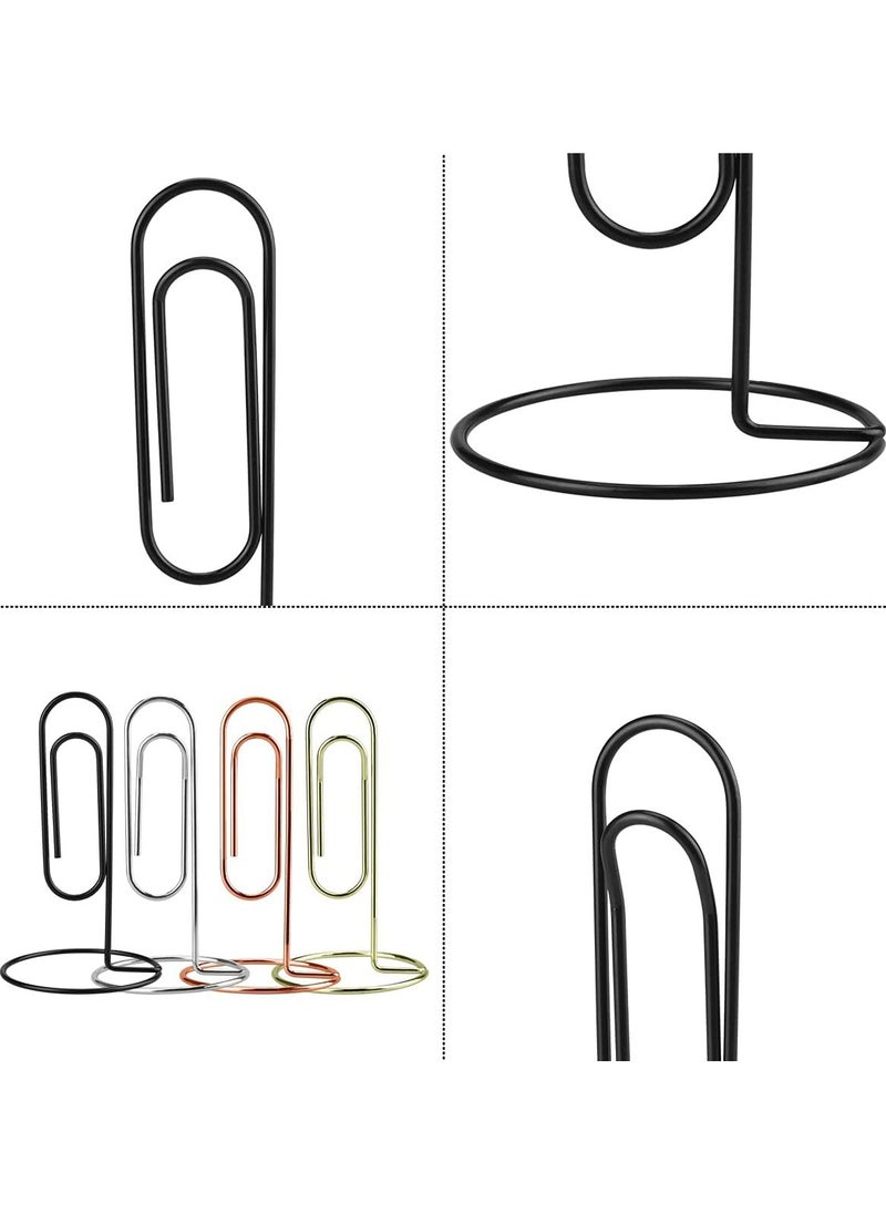 4Pcs Desktop Memo Holder, Place Card Holder, Office Stand Memo Holders, Photo Clip Holder Stand, Table Number Holder Place Card Paper Menu Stand (4 color)