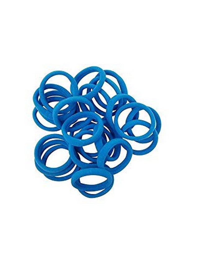 Elina Blue Colour Elastic Hair Rubber Band Long Lasting Allday Wear Ponytail Holders Medium size, for Women, School Girls (Pack of 24) - Image 5