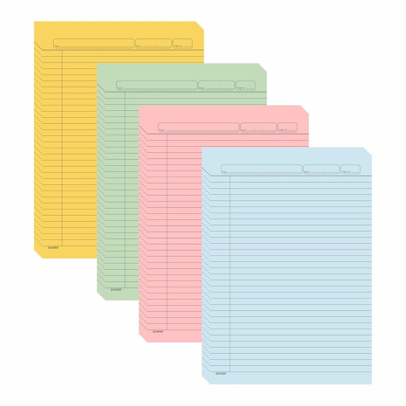 ESCAPER One Side A4 Ruled Colour Sheets – Single Side Ruled Paper, 90 GSM Thick Paper, For School Projects, Assignments, Content Writing & Office Use (Mix Pack, 100 Sheets) - Image 1
