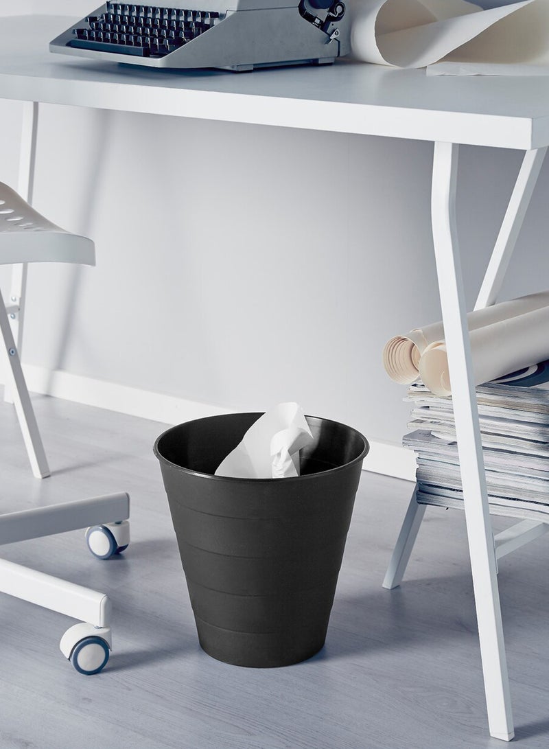 كونسيبت هوم 4 قطع سلة مهملات للمكاتب والغرف لون اسود 13.5 لتر - Image 2