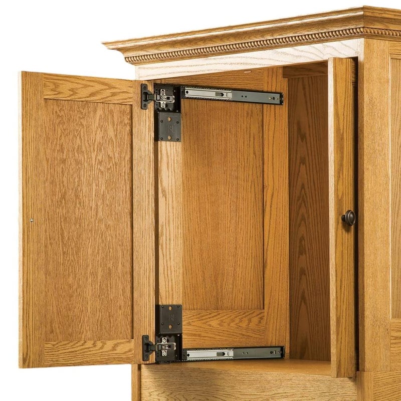 LFM Pocket Drawer Channel zinc for Concealed Doors Suitable for Pooja Room Doors 16 INCH - Image 2