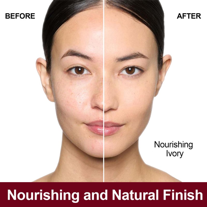 FV Dewy Liquid Foundation, Hydrating Smooth Formula & Lightweight, Longwear Medium-Full Coverage with Natural Finish, Waterproof Foundation for Dry/Combination Skin, 30g, Nourishing Ivory - Image 2