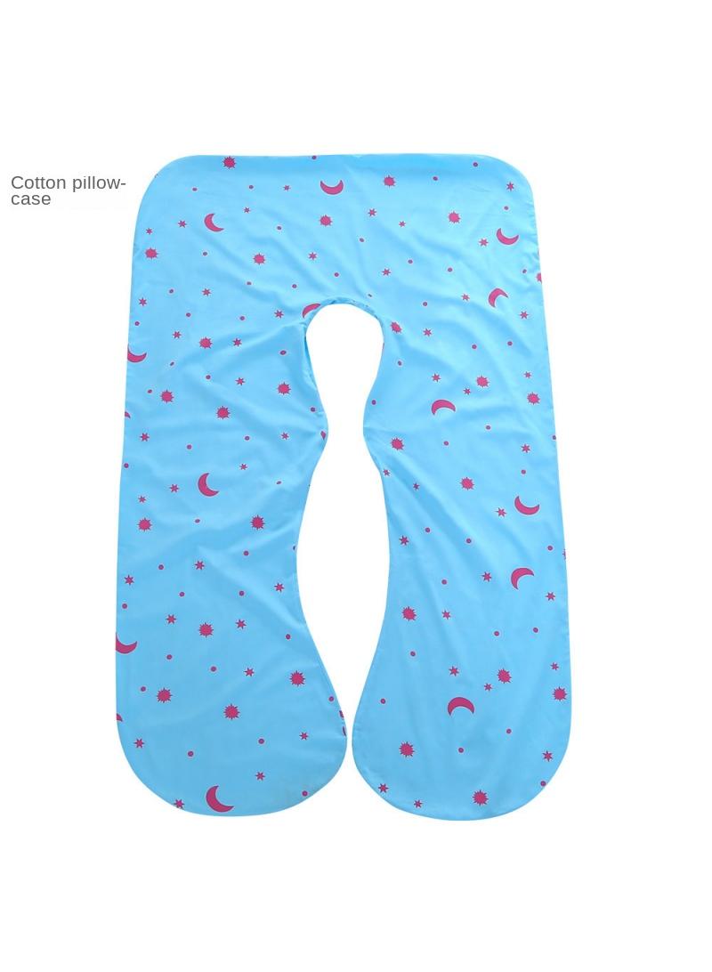U-Shaped Full Body Pregnancy Cotton Pillow Cover 70x130cm - Image 1