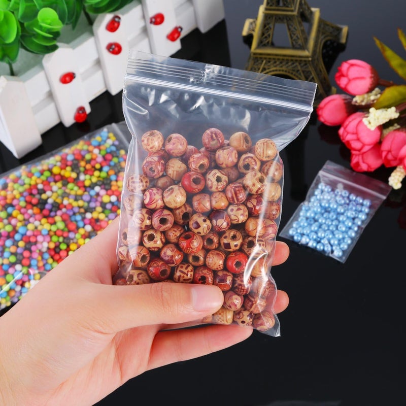 300PCS Clear Mini Zip Lock Bags for Storage, Small Resealable Plastic Bags with Zipper Seal for Spices, Nuts, Snacks & Food, Airtight Leakproof Organizer - Image 1