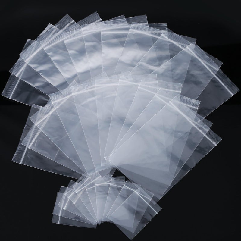 300PCS Clear Mini Zip Lock Bags for Storage, Small Resealable Plastic Bags with Zipper Seal for Spices, Nuts, Snacks & Food, Airtight Leakproof Organizer - Image 3