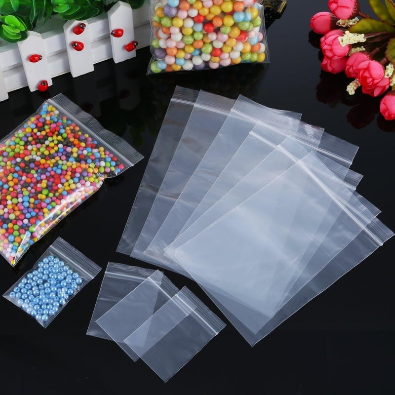 300PCS Clear Mini Zip Lock Bags for Storage, Small Resealable Plastic Bags with Zipper Seal for Spices, Nuts, Snacks & Food, Airtight Leakproof Organizer - Image 2