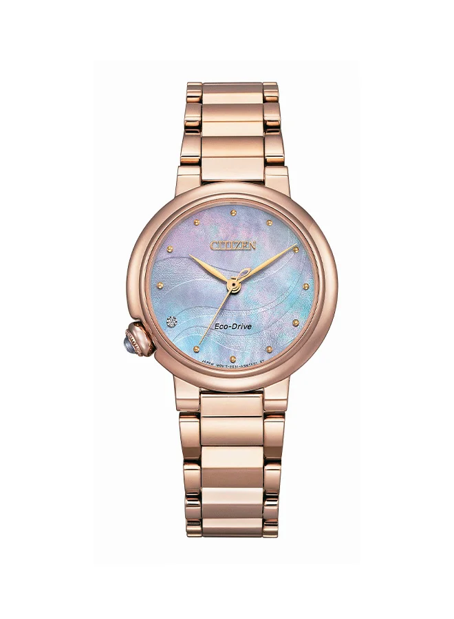 سيتيزن Women's Stainless Steel with Pink Gold Plating Strap Citizen L Watch EM0917-81Y - 30 mm