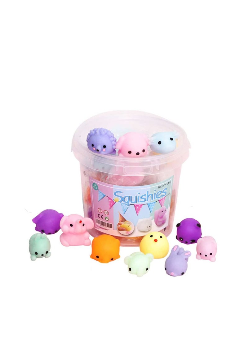 Mixed Barrel Mini Squishy Animal Squeeze Cat Stress Relief Toys (12 Pieces) - Image 1