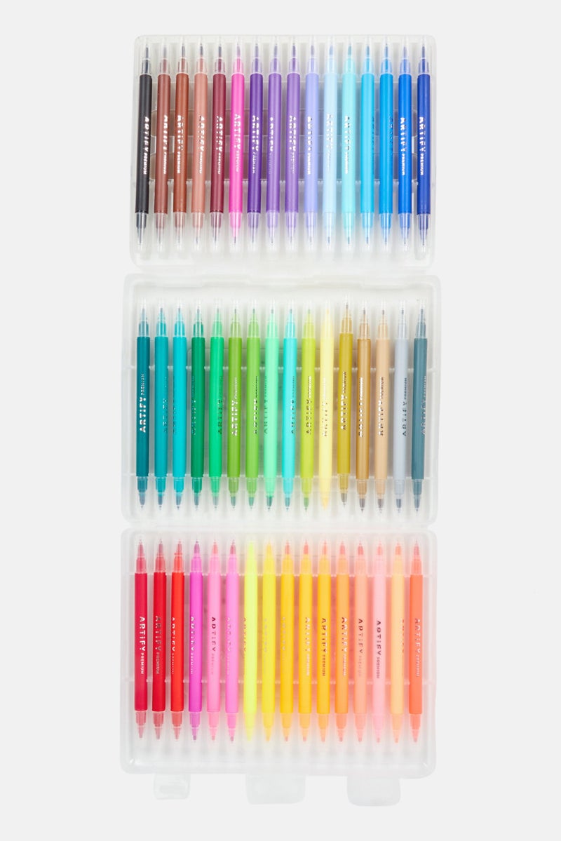 Artify 48 Beautiful And Vibrant Dual Tip Markers, Grey Combo - Image 3