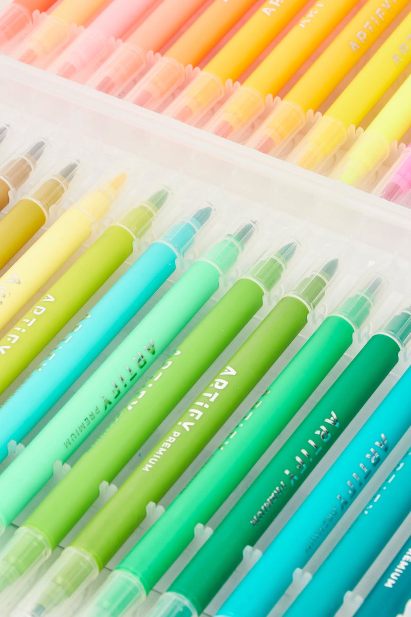 Artify 48 Beautiful And Vibrant Dual Tip Markers, Grey Combo - Image 5