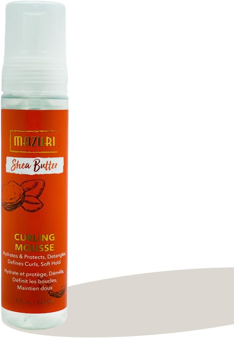 Mazuri Shea Butter Curling Mousse for Curly and Textured Hair 236 ml