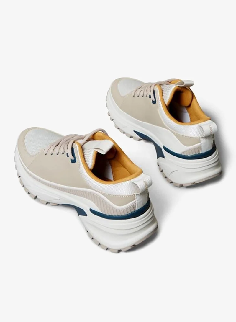 Calvin Klein Desert Taupe/Vaporous White Trailblazer — Leather Runner Trainers for Men | Best Price UAE