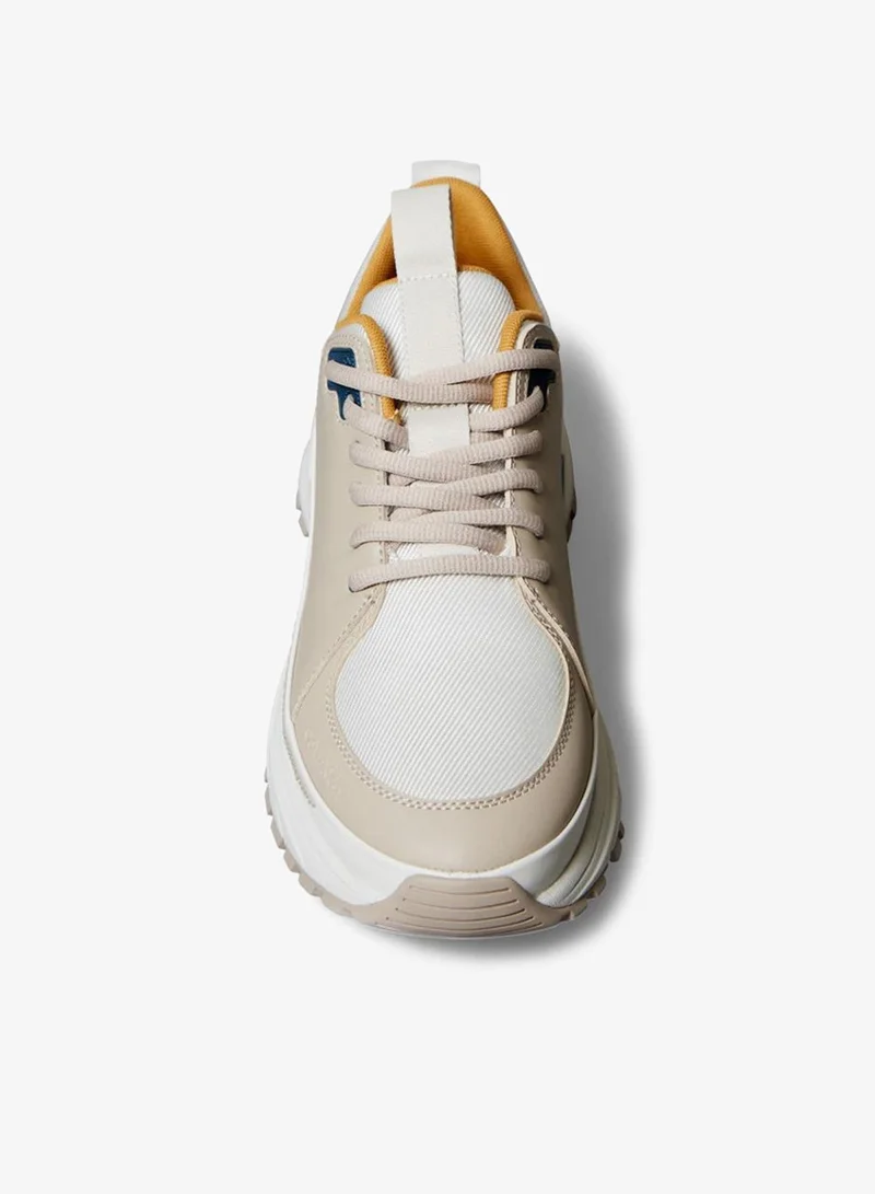 Calvin Klein Desert Taupe/Vaporous White Trailblazer — Leather Runner Trainers for Men | Best Price UAE