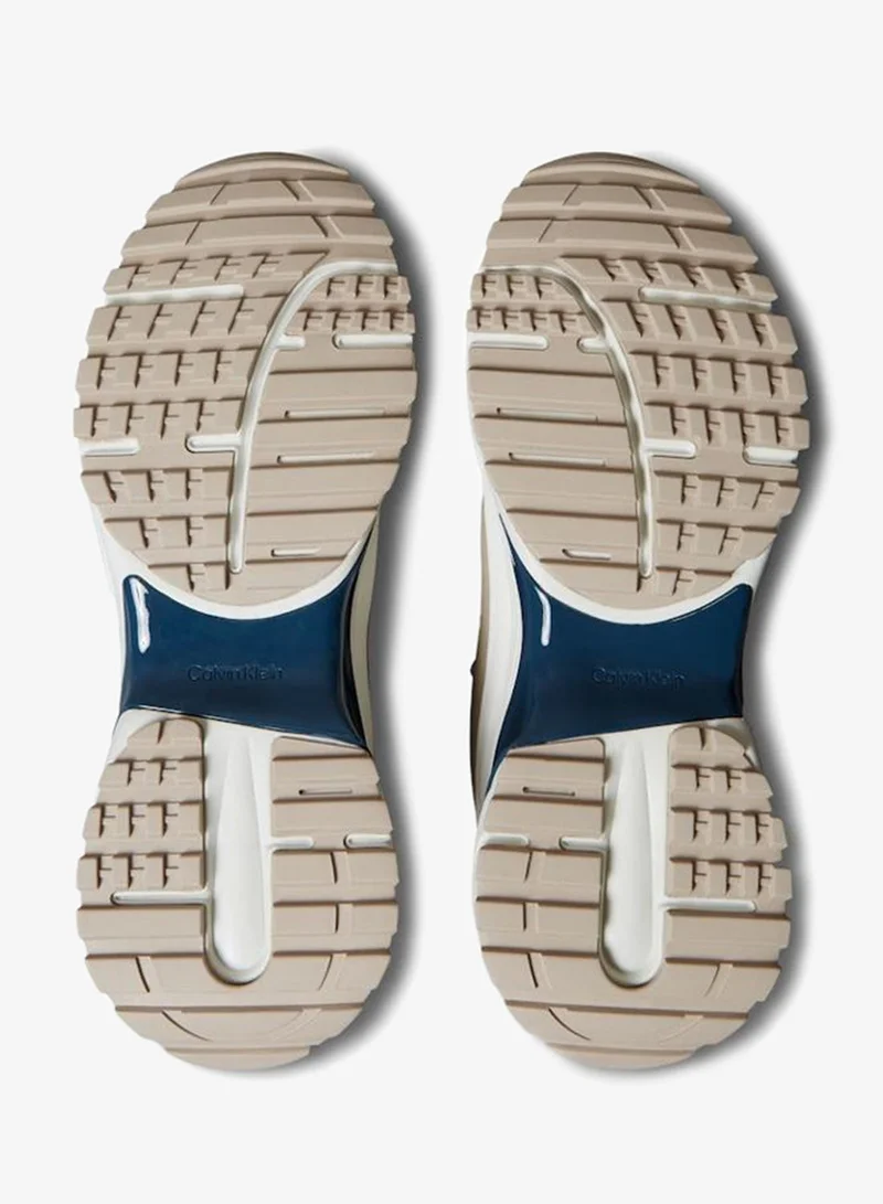 Calvin Klein Desert Taupe/Vaporous White Trailblazer — Leather Runner Trainers for Men | Best Price UAE