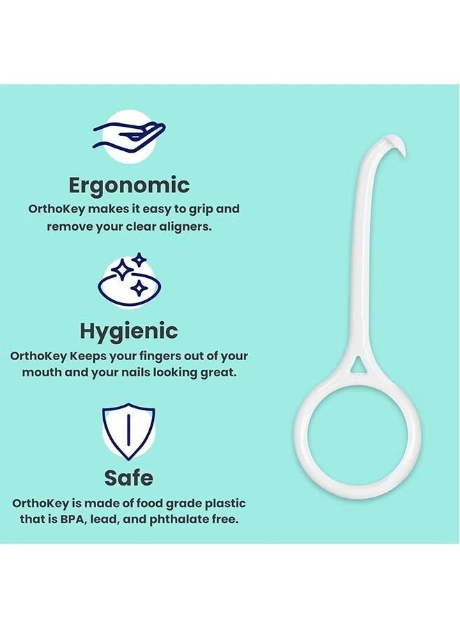 20 Pcs Aligner Removal Tool Retainer Remov, Retainer Remover for Invisible Braces, Invisible Tooth Removal Aligner, Chewies and Removal Tool Kits for Tooth Cleaning Oral Care (White+Blue) - Image 3