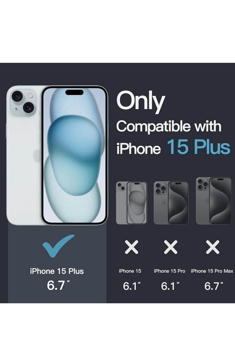 MIGOFAST Magnetic Clear Back Designed for iPhone 15 Plus Clear Phone Case Compatible with Magsafe, Slim Protective Cover - Image 2