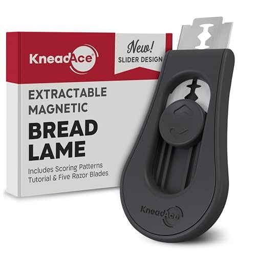 KneadAce Upgraded Magnetic Bread Lame, Professional Dough Scoring Tool with Extractable Blade, Sourdough Bread Tool for Baking, Includes Scoring Pattern Booklet & 5 Replaceable Razor Blades - Image 1