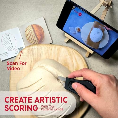 KneadAce Upgraded Magnetic Bread Lame, Professional Dough Scoring Tool with Extractable Blade, Sourdough Bread Tool for Baking, Includes Scoring Pattern Booklet & 5 Replaceable Razor Blades - Image 4