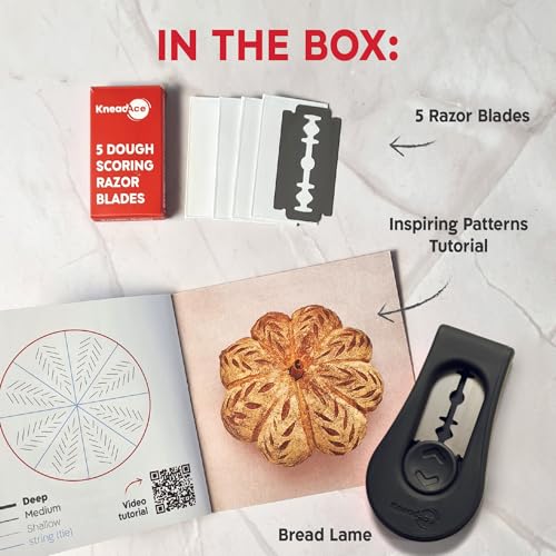 KneadAce Upgraded Magnetic Bread Lame, Professional Dough Scoring Tool with Extractable Blade, Sourdough Bread Tool for Baking, Includes Scoring Pattern Booklet & 5 Replaceable Razor Blades - Image 3