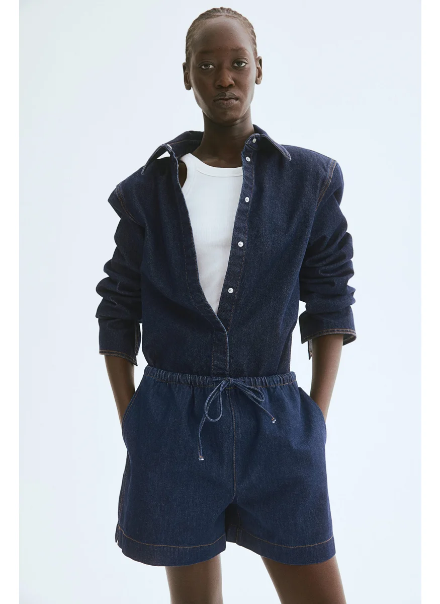 H&M Denim Drawstring Shorts