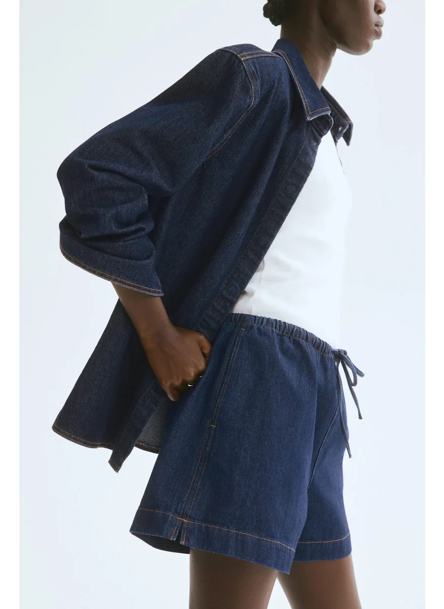 H&M Denim Drawstring Shorts