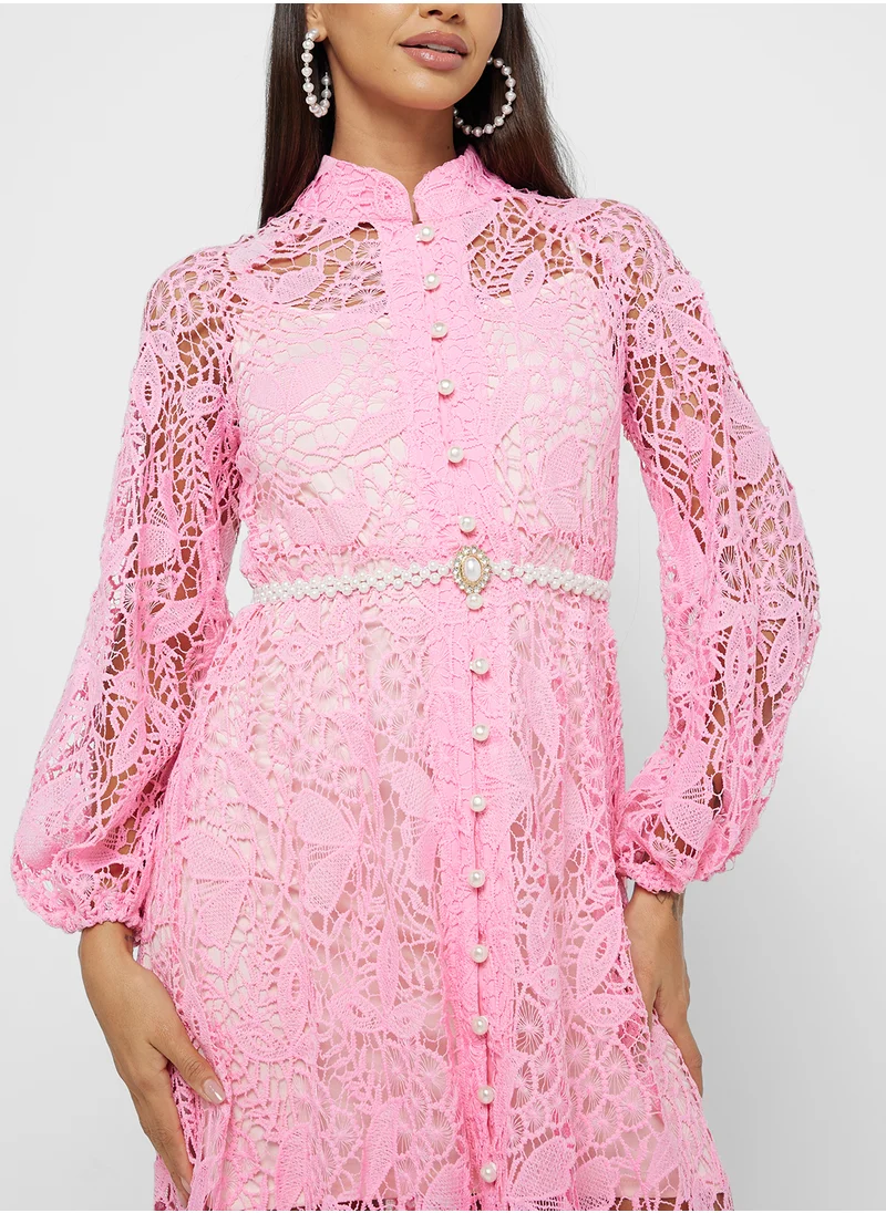 ايلا Lace Shirt Dress