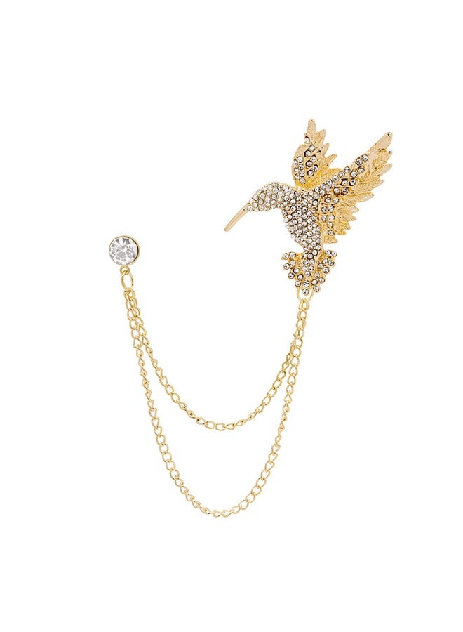 KUYING Retro Fashion High-end Rhinestone Chain Brooch 