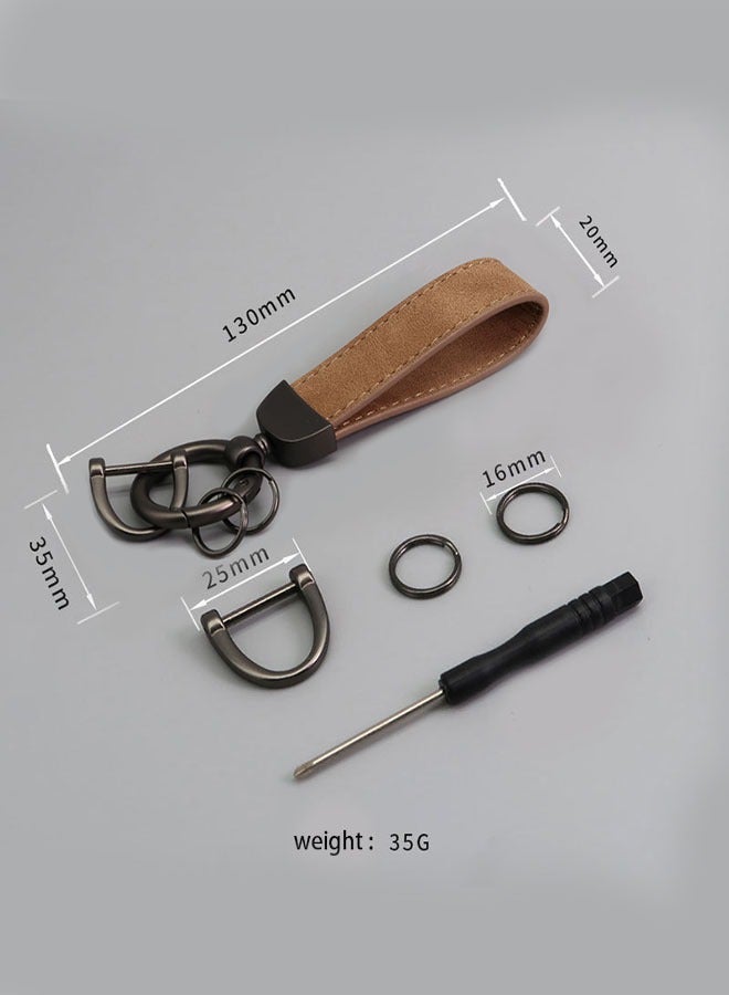 Car Keychain Metal Brown - Image 2