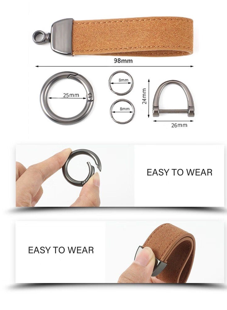 Car Keychain Metal Brown - Image 4