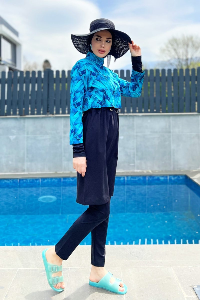 Remsa Mayo Remsa Swimsuit Remsa Fully Covered Hijab Swimsuit R036 Black Berrin  - Image 3