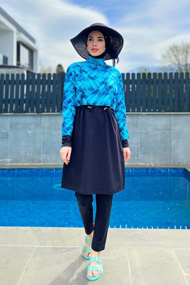 Remsa Mayo Remsa Swimsuit Remsa Fully Covered Hijab Swimsuit R036 Black Berrin  - Image 2