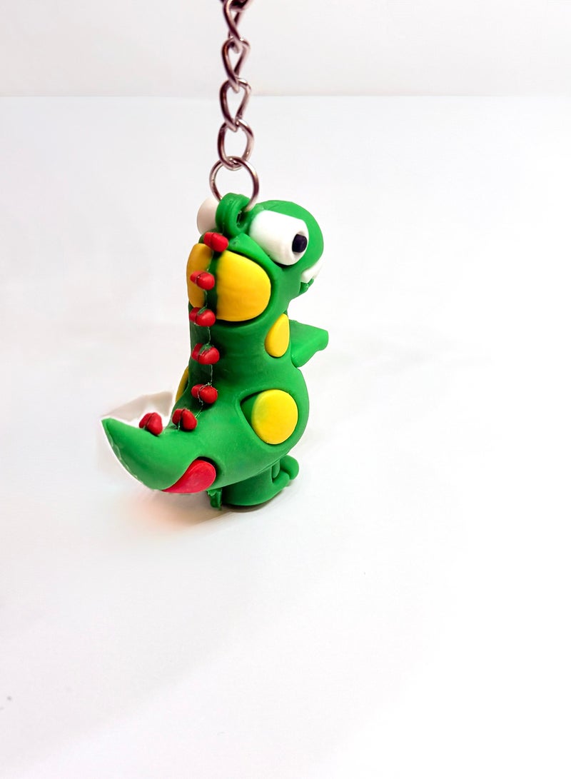 ميدالية مفاتيح كرتونية، ميدالية اطفال، ميدالية مضحكة طريفة، ميدالية للمفاتيح للبنات، ميدالية للمفاتيح للأولاد , تعليقة مفاتيح، تعليقة محفظة و شنطة ، مداليه تعليقه تتناسب مع المحفظة والحقيبة سلسلة مفاتيح بشخصية كرتونية تناسب هدية لطيفة على شكل ديناصور أخضر . - Image 4