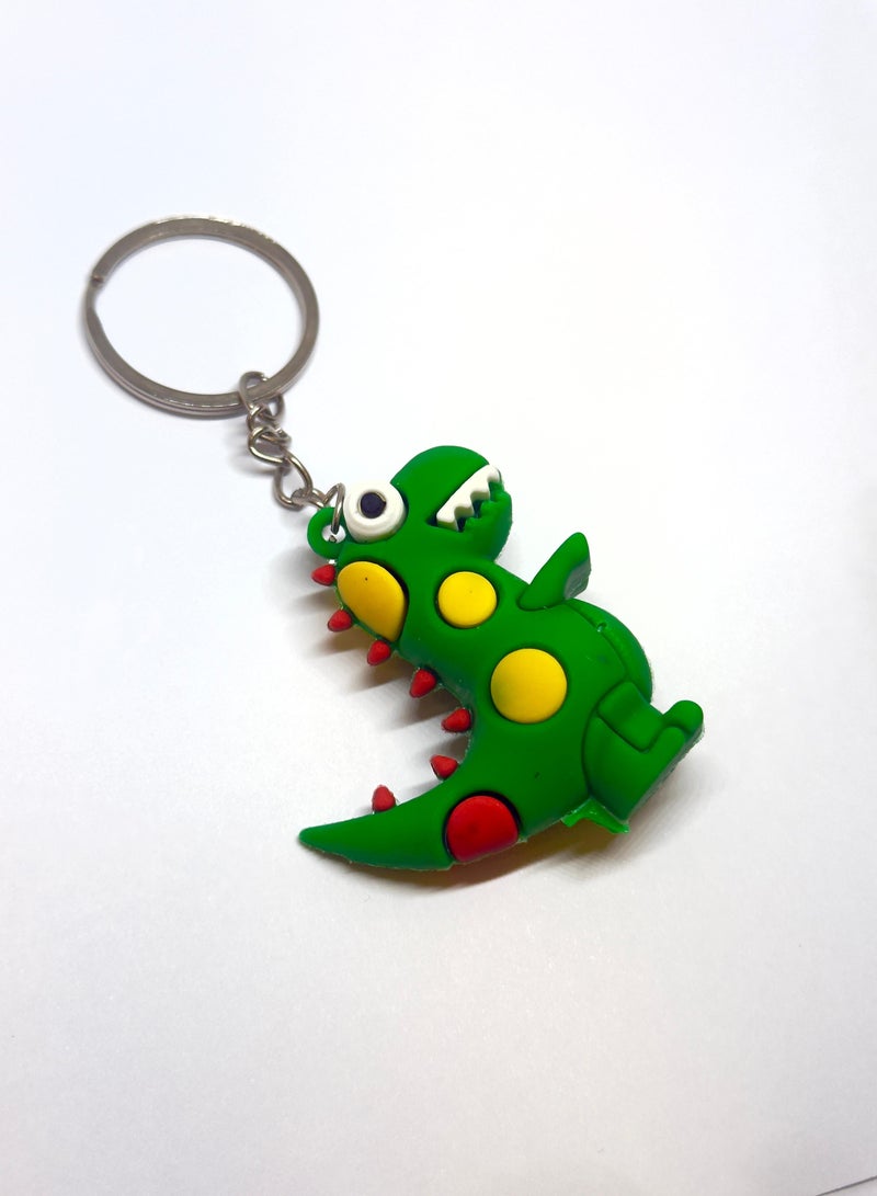 ميدالية مفاتيح كرتونية، ميدالية اطفال، ميدالية مضحكة طريفة، ميدالية للمفاتيح للبنات، ميدالية للمفاتيح للأولاد , تعليقة مفاتيح، تعليقة محفظة و شنطة ، مداليه تعليقه تتناسب مع المحفظة والحقيبة سلسلة مفاتيح بشخصية كرتونية تناسب هدية لطيفة على شكل ديناصور أخضر . - Image 3