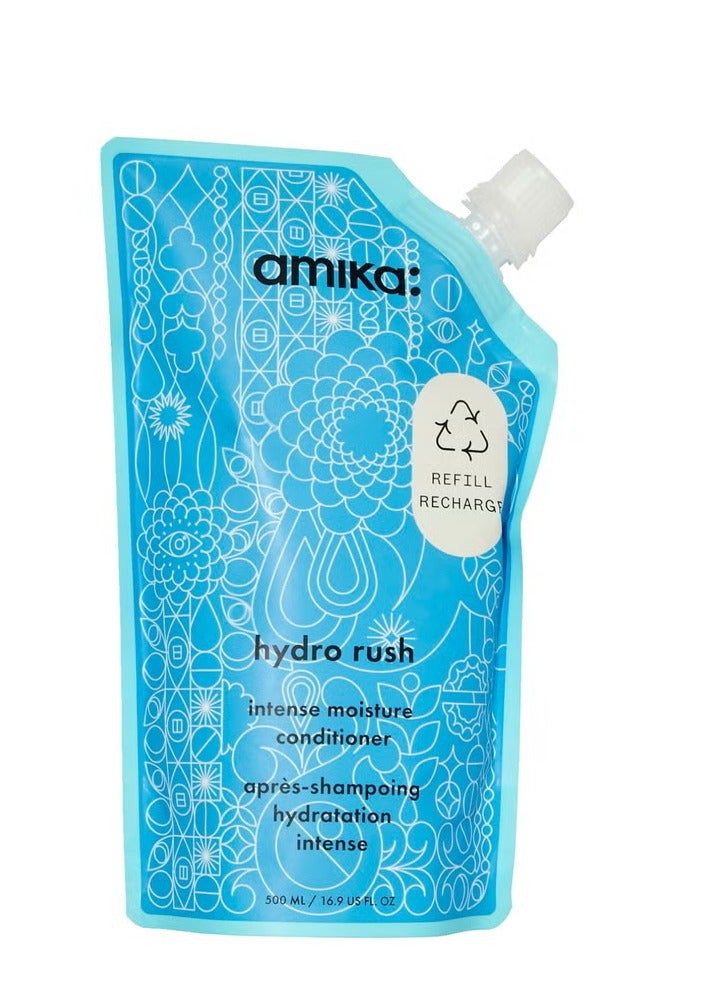 amika Hydro Rush Conditioner Refillable Pouch 500ml - Image 1