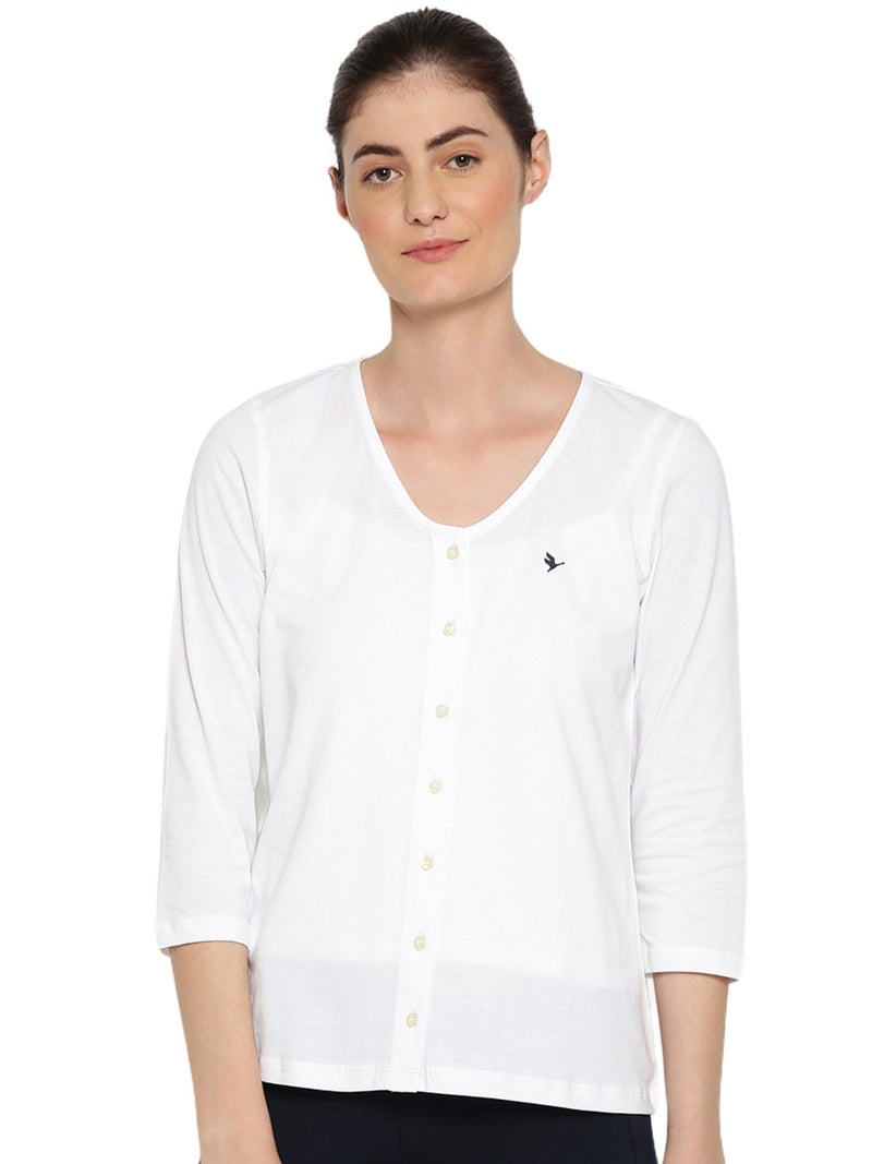 amswan PREMIUM COTTON 3/4 SLEEVE V- NECK TOPS - Image 1