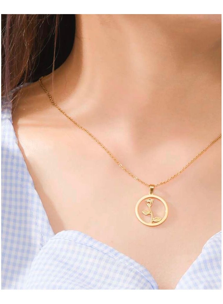 بلو لاين سلسال أنيق مطلي باللون الذهبي عيار 18 - Image 1