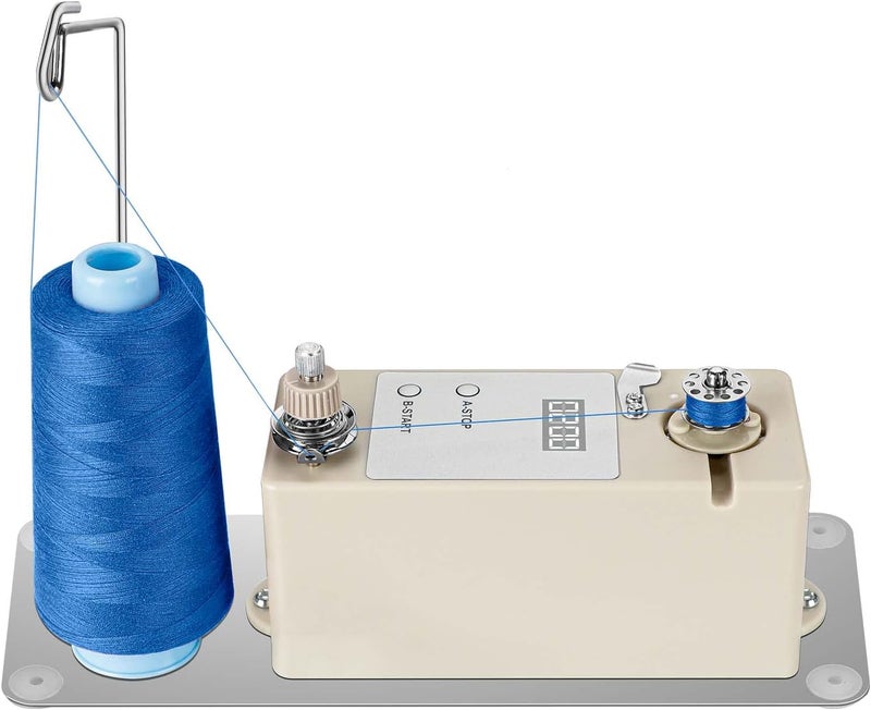 XBA Automatic Bobbin Winder for Sewing, Portable Bobbin Winder Machine Electrical Fast with Thread Guide, Spool Stand, Mounting Plate for Domestic and Industrial Sewing Machines - Image 1