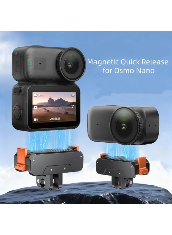 Magnetic Quick Release Adapter Mount for DJI Osmo Nano, with 1/4" Screw Hole and Foldable Adapter Connection, Aluminum Alloy Bracket Expansion Base Stand for Osmo Nano Camera - Image 5