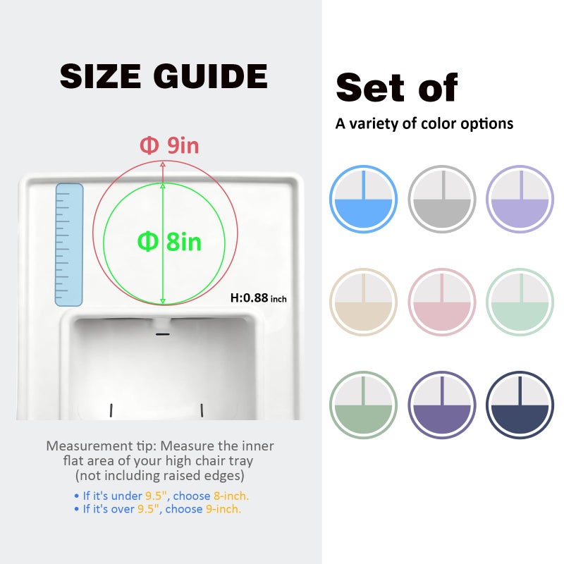 Bakpoco Stainless Steel Suction Plates for Toddlers, 9" Divided Kids Baby Plates with Removable Silicone Suction, Non Toxic Non Slip Portion Control Snack Dishes 3 Packs, Blue Gray Beige - Image 2