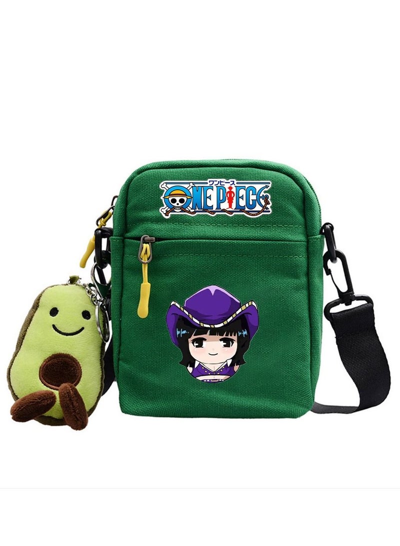 KUYING Anime One Piece Luffy Skew Straddle Bag Small Square Bag One Shoulder Backpack 