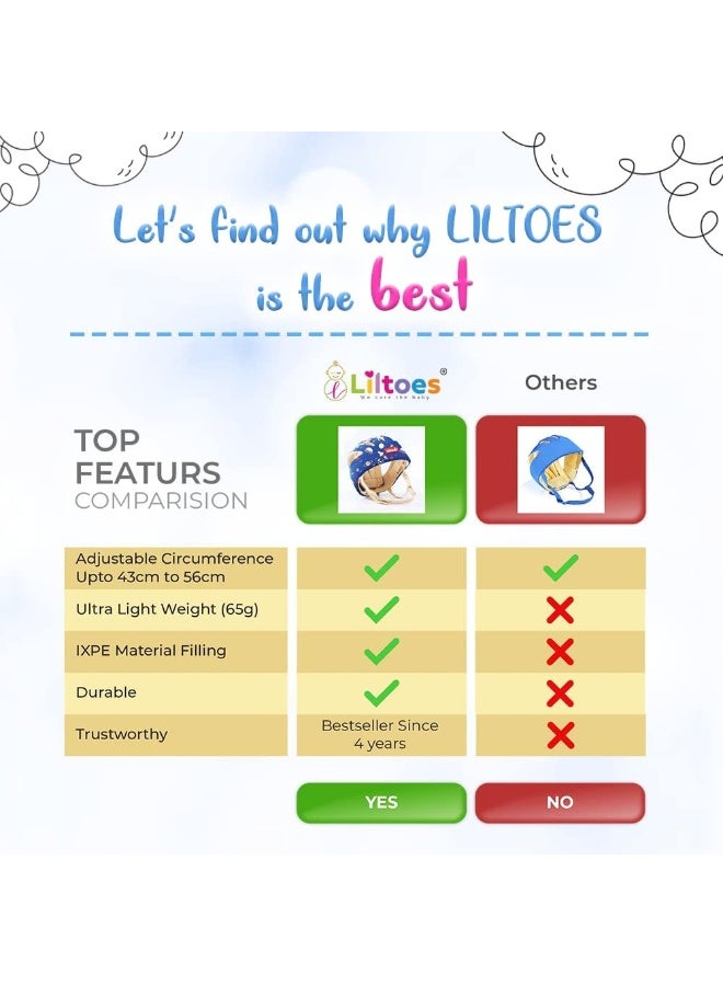 LILTOES Baby Head Protector for Safety of Kids 6M to 3 Years- Baby Safety Helmet with Proper Air Ventilation & Corner Guard Protection (Apple) - Image 3