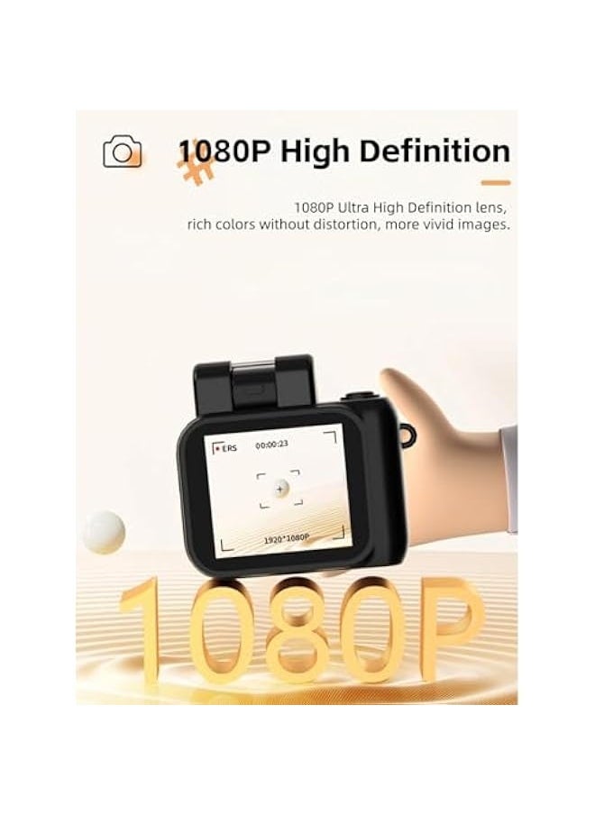 Generic Digital Camera, Mini Thumb Camera with Flashlight, Retro Compact 1080P HD Photography Video Camera for Travel Life Vlogging Recording, Gifts for Boys Girls Students (64GB)  - Image 2