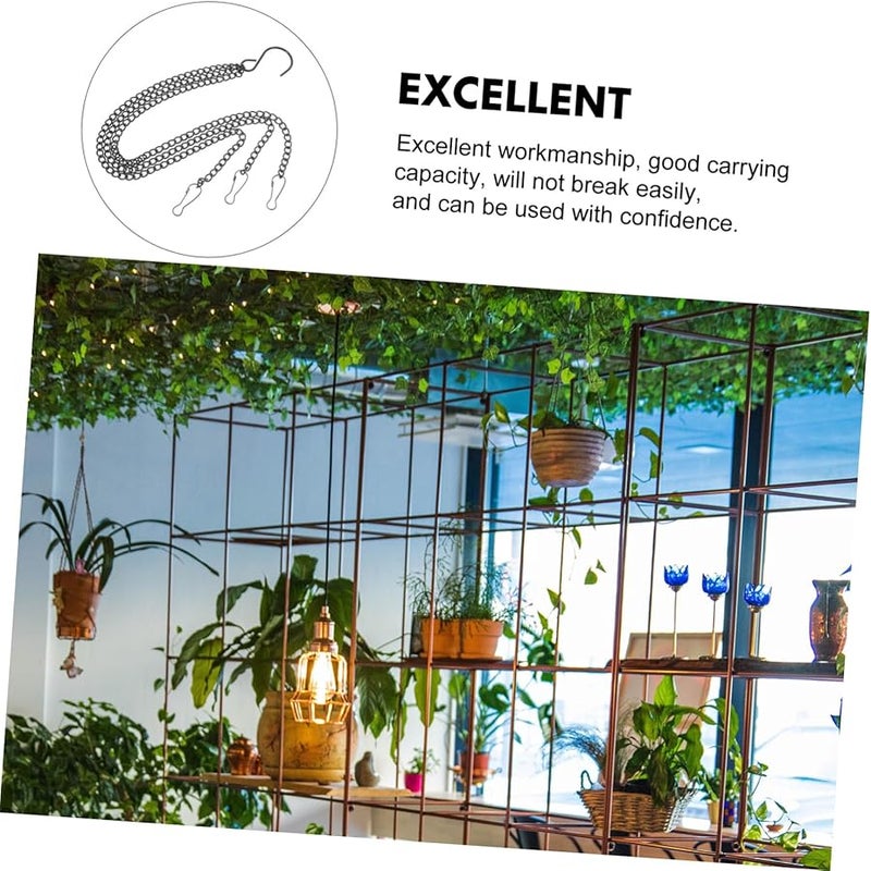 ميريهابي مصنع المعادن سلة معلقة سلسلة 3 حزمة أواني الزهور علاقات الروابط ديكور - Image 5