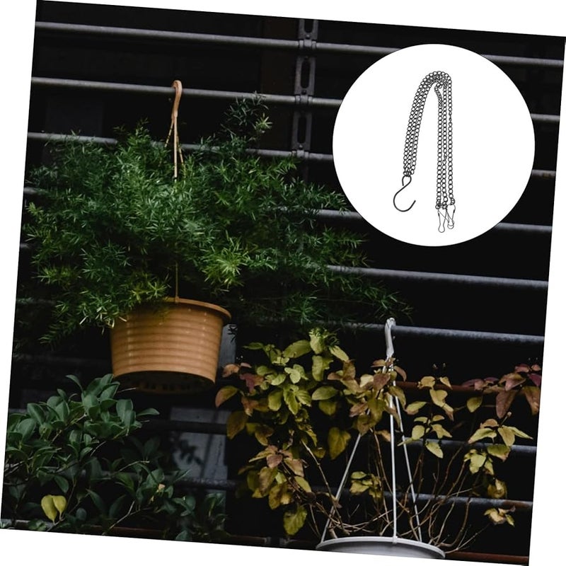 ميريهابي مصنع المعادن سلة معلقة سلسلة 3 حزمة أواني الزهور علاقات الروابط ديكور - Image 3