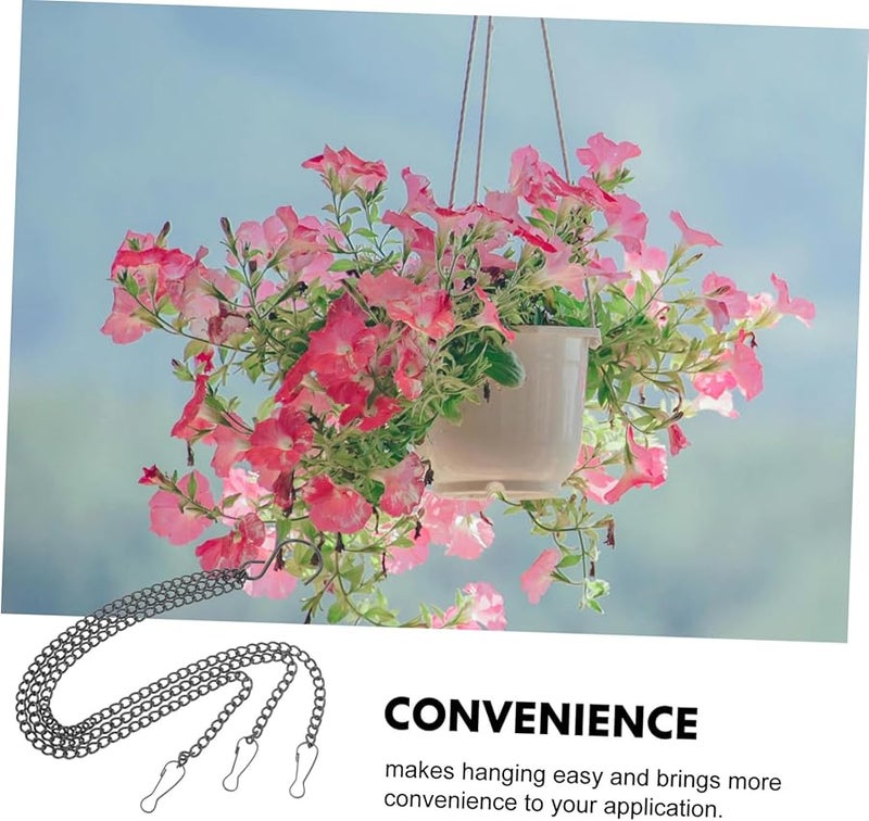 ميريهابي مصنع المعادن سلة معلقة سلسلة 3 حزمة أواني الزهور علاقات الروابط ديكور - Image 4