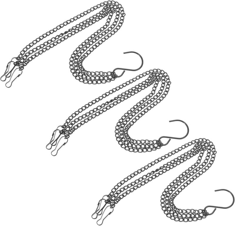 ميريهابي مصنع المعادن سلة معلقة سلسلة 3 حزمة أواني الزهور علاقات الروابط ديكور - Image 1