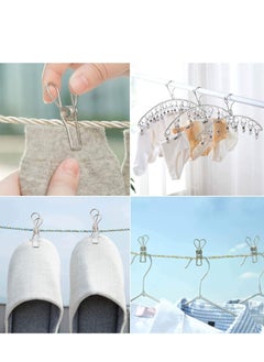 Y&D Clothes Pins Pegs Stainless Steel Laundry Clips Cloth Washing Metal Clip Silver Strong Elasticity Windproof Wire Against Rust for Hanging Blanket Towel 100Pcs  - Image 5