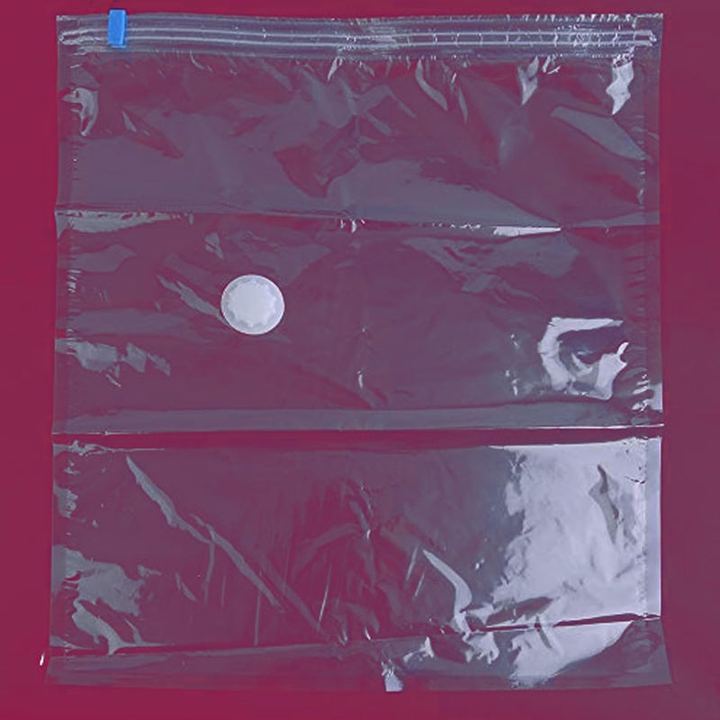 Kuber Industries Vacuum Storage Bags Travel Space Saver Seal Bags Vacuum Bags Bags for Clothes with Hand Pump 50x70 Pack of 8 Transparent - Image 5